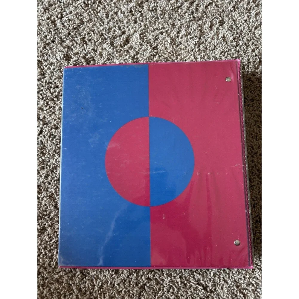 1992 MeadTrapper Keeper 3 Ring Binder Geometric  With Folder And Notebook Match
